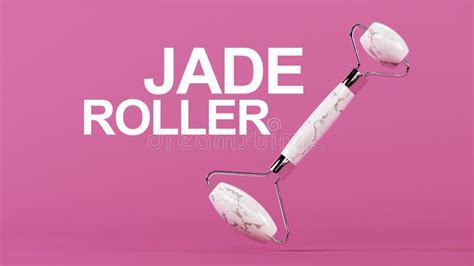 Jade Roller Chinese Quartz Tool for Facial Massage Gua Sha Guasa Cosmetic Product Presentation ...