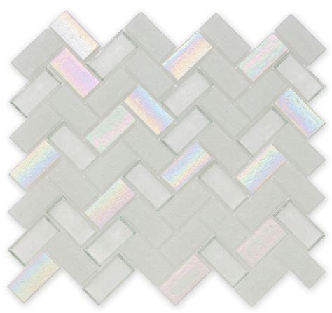 Iceberg Herringbone Glass Tile E12icebxxh American Glass Mosaics Aquablu Mosaics