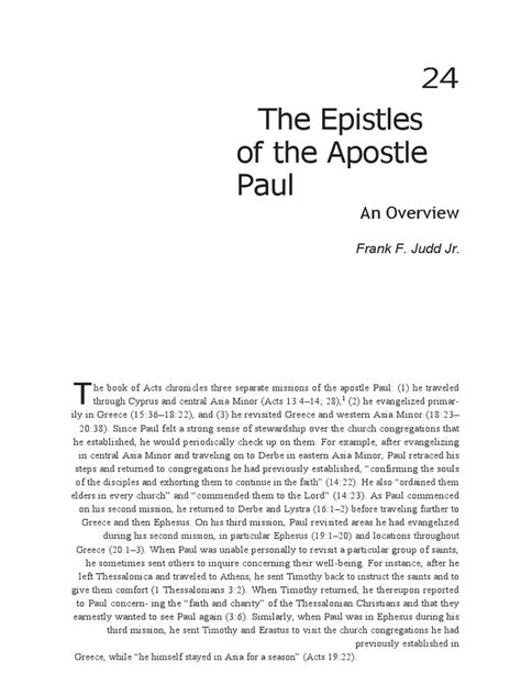 24 The Epistles of The Apostle Paul | PDF | Paul The Apostle | Epistle ...