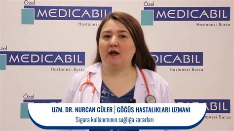 Uzm Dr Nurcan G Ler Sigara Kullan M N N Sa L A Zararlar Medicabil