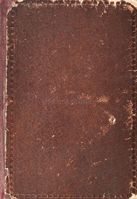 Texture De Couverture De Vieux Livre Cuir Brun Et Papier Image Stock