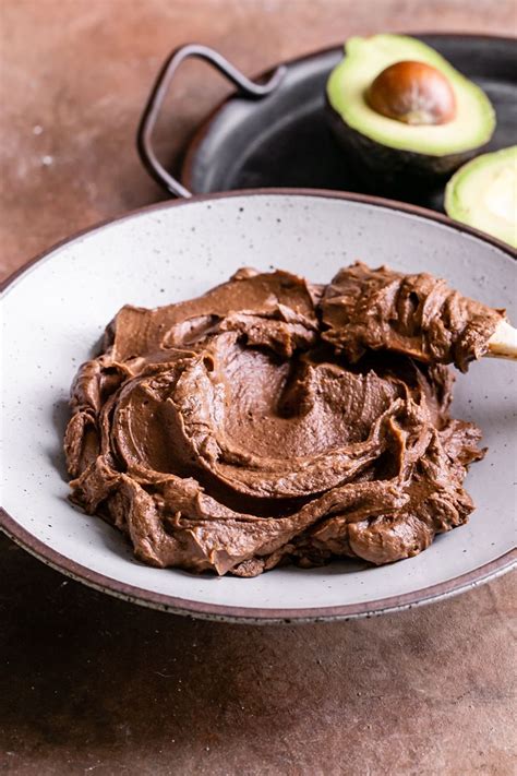 Chocolate Avocado Frosting Vegan Refined Sugar Free Healthy