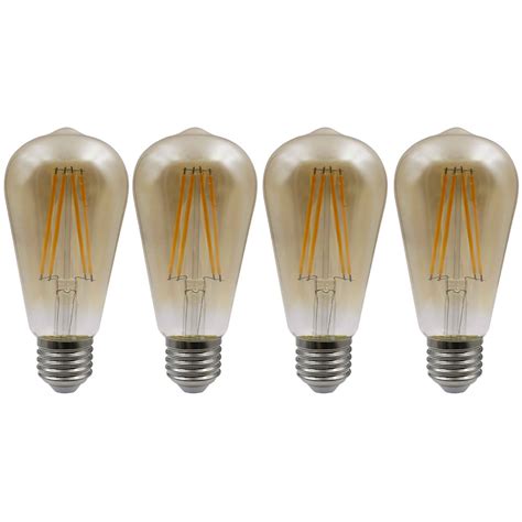 Ampoules Vintage Ampoule E Ampoules Filament R Tro Led Verre Ambr