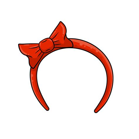 Headband With Red Bow Woman Headdress For Hair 6086673 Vector Art At Vecteezy