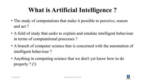 Ai3391 Artificial Intelligence Session 1 Introduction To Aipptx