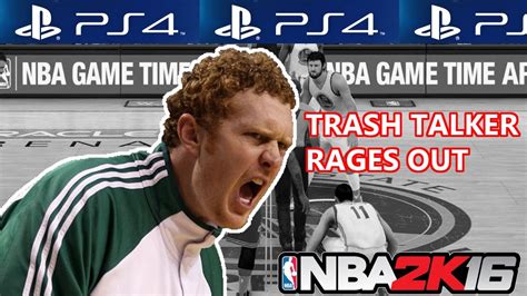 TRASH TALKER RAGE QUITS AFTER BEING DUNKED ON NBA 2K16 Road To The