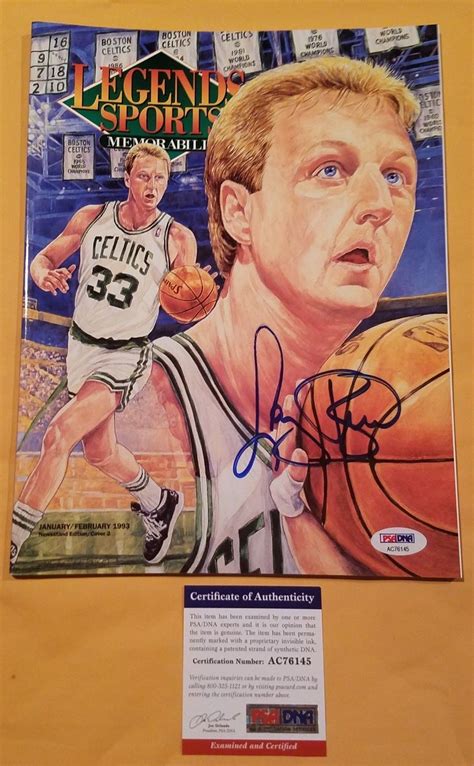 Larry Bird Signed Memorabilia