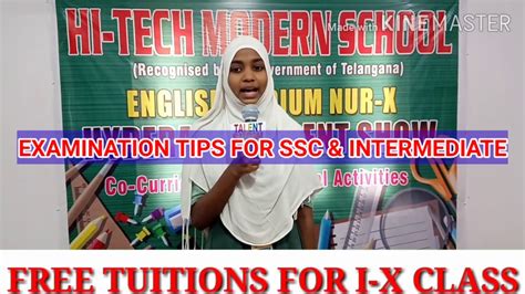 Examination Tips For Ssc Intermediate Youtube