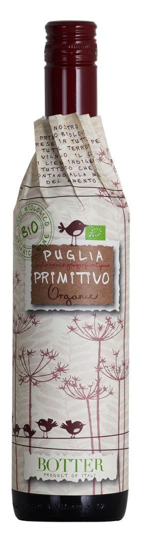 Wino Uccellini Wrap Primitivo Organic Puglia Igt