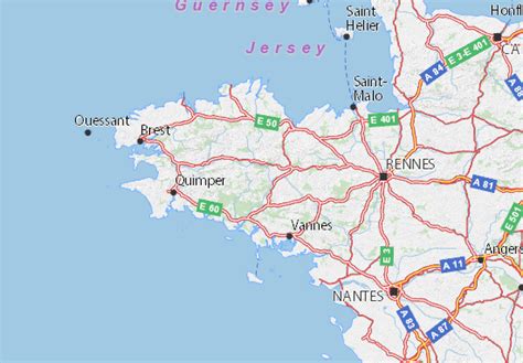 MICHELIN Bretagne map - ViaMichelin