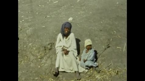 Luxor Egypt March 1977 Egyptian Poor People Scene 70S Stock Video