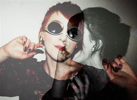 Wallpaper Red Bw White Black Girl Hair Glasses Weird Crazy Purple Doubleexposure