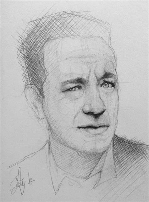 Tom Hanks Tom Hanks Art Practice Male Sketch Drawings Sketches