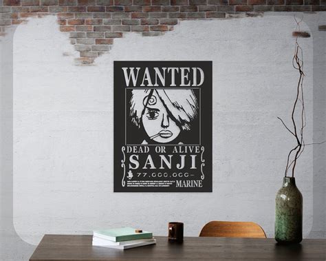 One Piece Sanji Wanted Poster One Piece Decorations One - Etsy