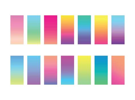 Simple pastel color gradient collection palette 26280770 Vector Art at ...