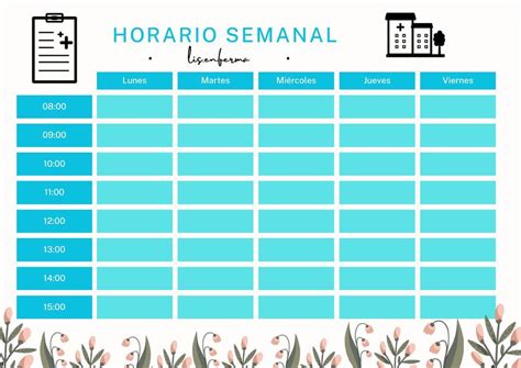 Horario Semanal Lis Enfermera Enfermera UDocz