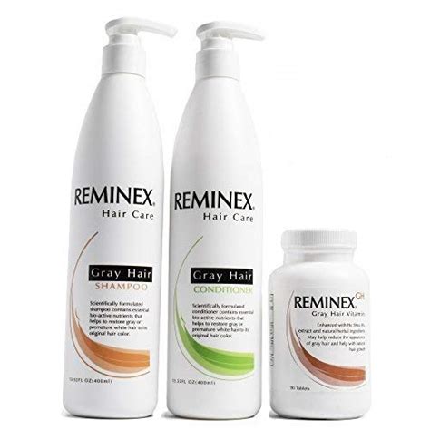 Anti Gray Hair Shampoo And Conditioner Set Reminex Gh Hair Supplements Clean