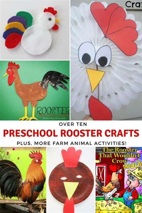 Rooster Crafts and Activities for Kids - At The Farm Unit Study