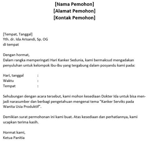 Detail Contoh Penulisan Surat Permohonan Koleksi Nomer 5