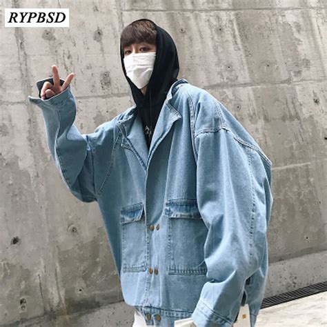 Denim Jacket Men Fashion Harajuku Autumn Korean Hip Hop Streetwear