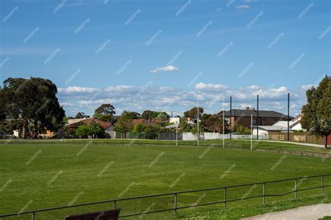 Premium Photo | Afl football oval australia