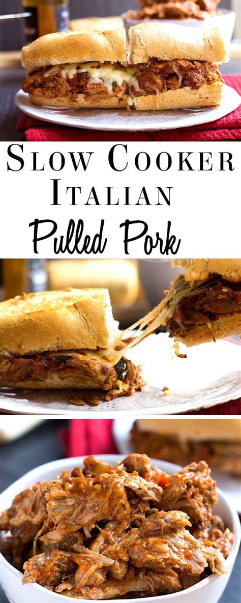 Italian Pulled Pork Slow Cooked Meals Italian Pulled Pork Cooker