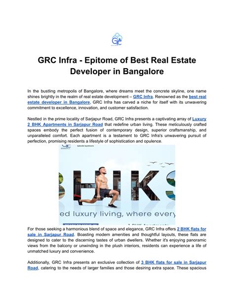 PPT GRC Infra Epitome Of Best Real Estate Developer In Bangalore