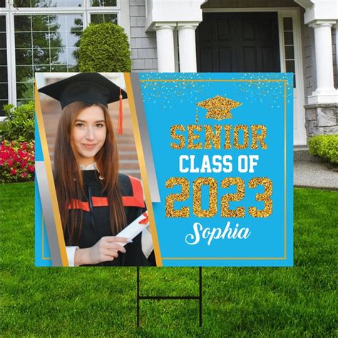 Personalized Graduation Yard Sign 2023 With Photo 2023 Senior - Etsy