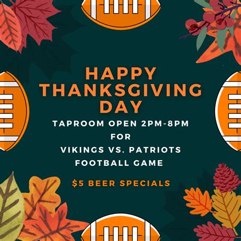 Game Day: Vikings Thanksgiving Day Game - FINNEGANS Brewery Minneapolis