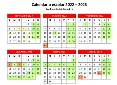 Calendario Acad Mico Para El Cursos