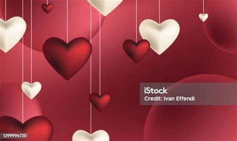 Happy Valentines Day Pattern Illustration Background Wallpaper Stock