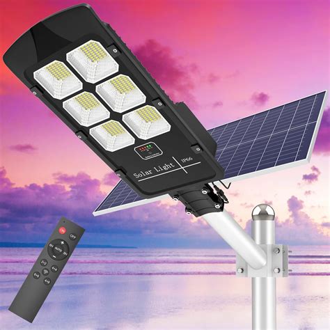 Joyeye 600w Solar Street Lights Outdoor Dusk To Dawn Solar Flood Light Motion Sensor Daylight