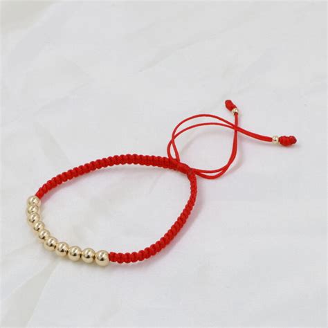 Brazalete Rojo Bal N Oro Laminado K Oro Laminado K