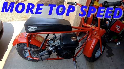 Coleman Ct U Minibike Jet Kit And Air Filter More Top Speed Youtube