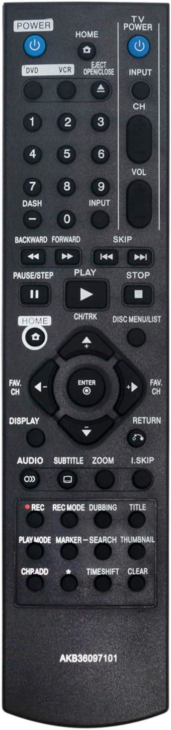 Amazon AIDITIYMI AKB36097101 Replacement Remote Fit For LG DVD VCR