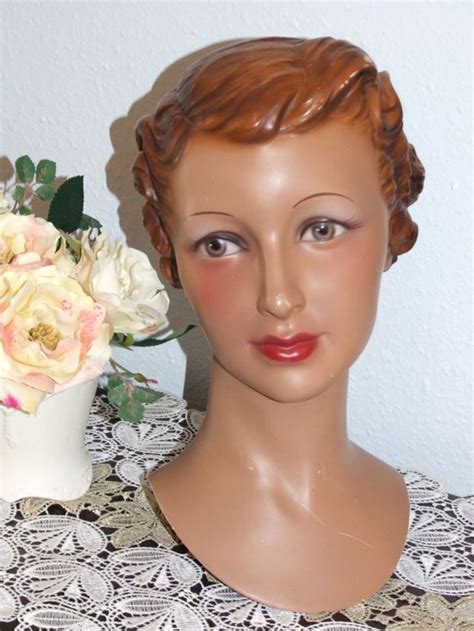 Gorgeous Vintage FRENCH Mannequin Head Bust Art Deco Mannequin Art