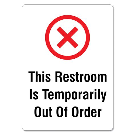 Restroom Out Of Order Sign Printable - Printable Word Searches