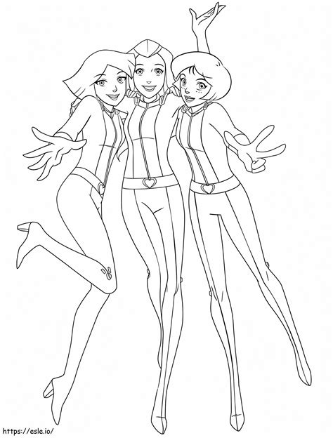 Totally Spies Printable Coloring Page