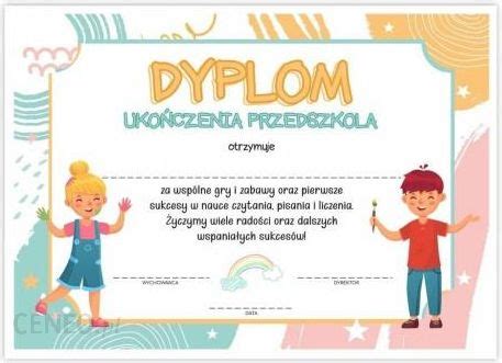 Learnhow Dyplom A4 Ukończenia Przedszkola Dzieci 30szt Ceny i