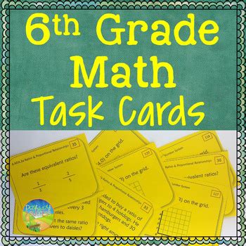 6th Grade Math Task Cards By Pathway 2 Success TpT