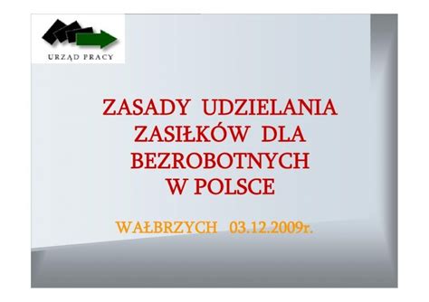 Pdf Zasady Udzielania Zasi K W Dla Bezrobotnych Rejestracja