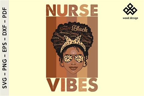 Nurse Vibes Svg Melanin Nurse Svg Graphic By Wood Design Creative Fabrica