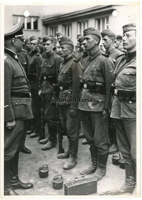 ORIG RIESEN FOTO General Hans Jüttner bei VT Rekruten Besichtigung