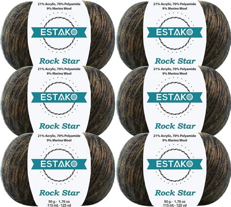 Amazon Estako Rock Star Skeins Pack Merino Wool