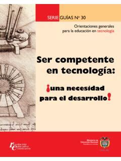 Orientaciones generales para la educación en tecnología orientaciones