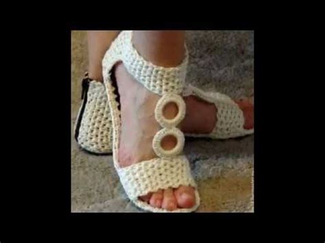 Sandalias Tejidas A Crochet Ganchillo Youtube