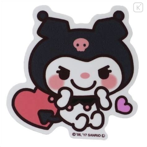 Japan Sanrio Vinyl Sticker Kuromi Heart Series Kawaii Limited