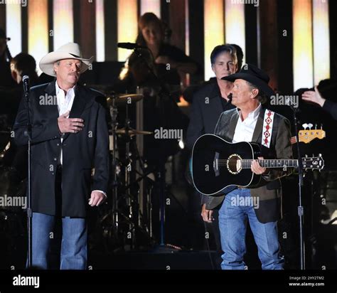 George Strait,Alan Jackson during the 47th Annual Country Music ...