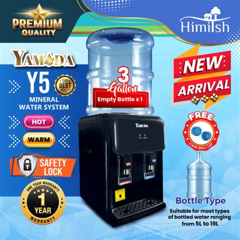 Yamda Bottle Type Water Dispenser Hot Normal With Hot Safety Lock Model Y5 With 3 Gallon