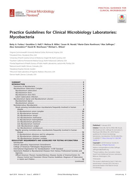 PDF Practice Guidelines For Clinical Microbiology Laboratories